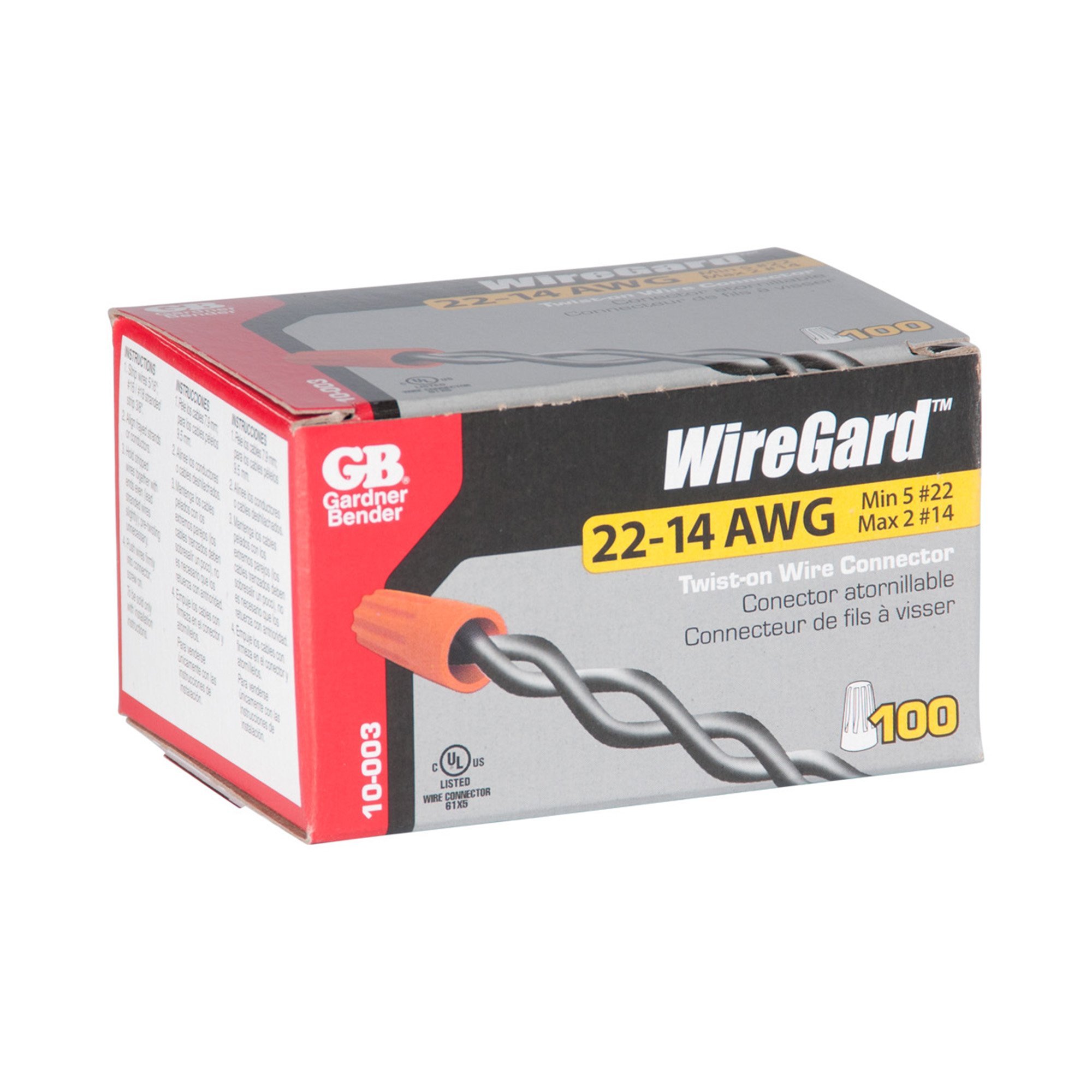 Gardner Bender Twist-On Wire Connector, Orange, Polypropylene Insulation, 1,000 V 10-003 - alternate 3